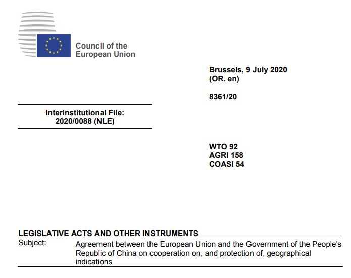 EU and China Agreement