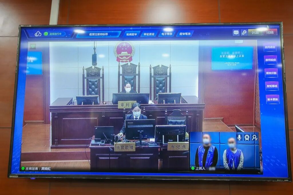 Screenshot of a Chinese Court